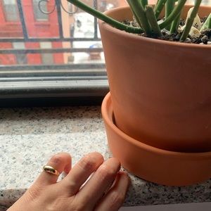 14K Gold Dome Pinky Ring